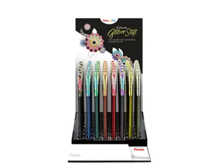 Gelschrijver Pentel K110 Dual medium metallic assorti 8 kleuren - 1