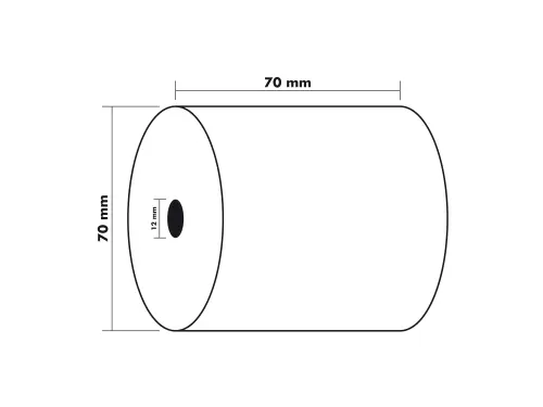 Exacompta 40513E Papierrol 60 Gram 70mmx70mmx12mm 44 Meter