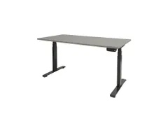 Dextro Plus Zit-sta Bureau Elektrisch 160x80 Grijs 25mm Zwart