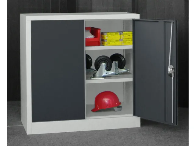 grootvolumekast met openslaande deuren,RAL7035,front RAL7016