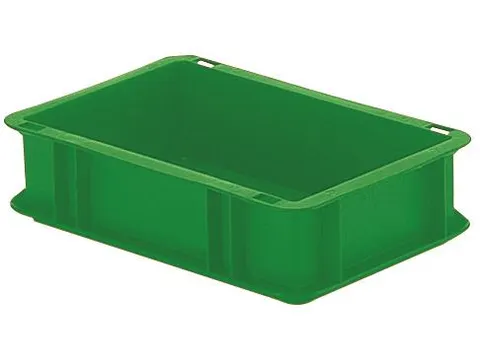 Euronorm-Stapelbak 2.7l 75x 300x 200mm Wanden/Bodem Gesloten Groen