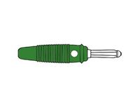 Banaanstekker 4mm Met Dwargat En Soldeeraansluiting / Groen (bula 30k)