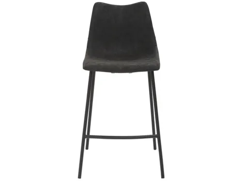 Barkruk mySOLO 4-poten Zwart met Zitting kunstleder Vintage Zwart