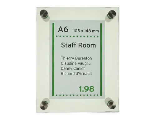 Menoor Deurbord Premium Glasslook A6 Plexiglas
