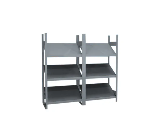 rayonnage à tablettes inclinées base+1xsuivant HxlxP 2000x2670x535mm
