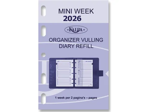 Agendavulling 2026 Kalpa Mini 7dagen/2pagina's