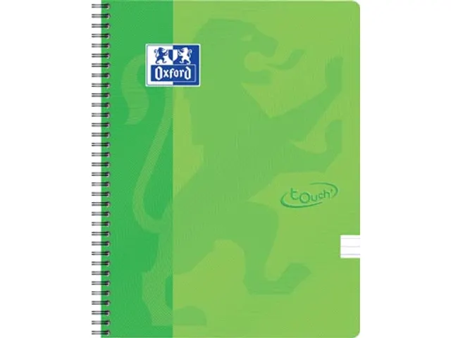 School Touch bloc spirale, ft A4, 140 pages, ligné, vert (lime)