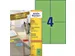 Gekleurde Etiketten Avery Zweckform 105x148mm A6 Groen 400 stuks