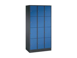 lockerkast,HxBxD 1950x920x500mm,3x4vakken,cil.-slot,sokkel - 2