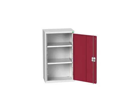 hangkast,HxBxD 900x525x350mm,vleugeldeur,2xStalen bodem,romp RAL7035