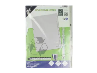 Tabblad ECO Kangaro A4 cijfers 180 grams grijs karton 4-gaats 5-delig - 4