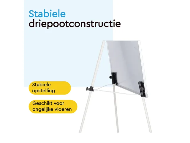 BRASQ Flipover Basic 70x100cm Magnetisch Aluminum met accessoires