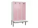 locker met bank,voor scheiding van kleding,HxBxD 2120x1200x815mm,3vak