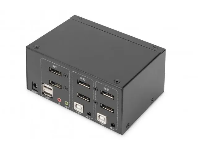 KVM-switch 2 poorten dubbel scherm 4K@60fp DisplayPort