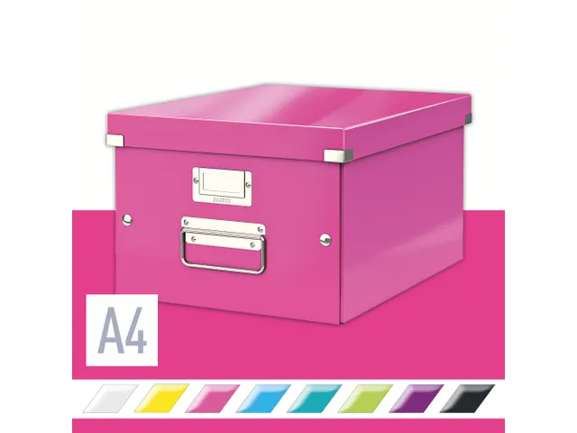 Archiefdoos Click & Store middelgroot Roze