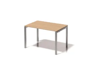 bureau HxBxD 740x1200x800mm blad esdoorn 4-voeten zilverkleurig - 1