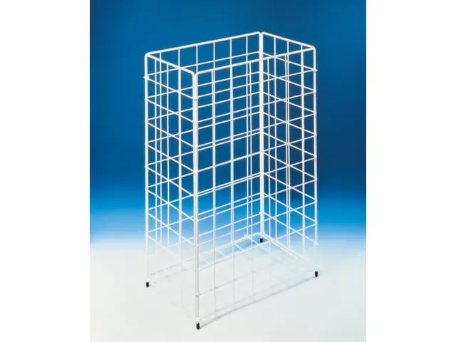 prullenmand,25l,HxBxD 360x300x180mm,romp staal wit,met draadgaas