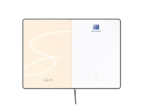 Notitieboek Oxford Signature A5 lijn 80vel zwart