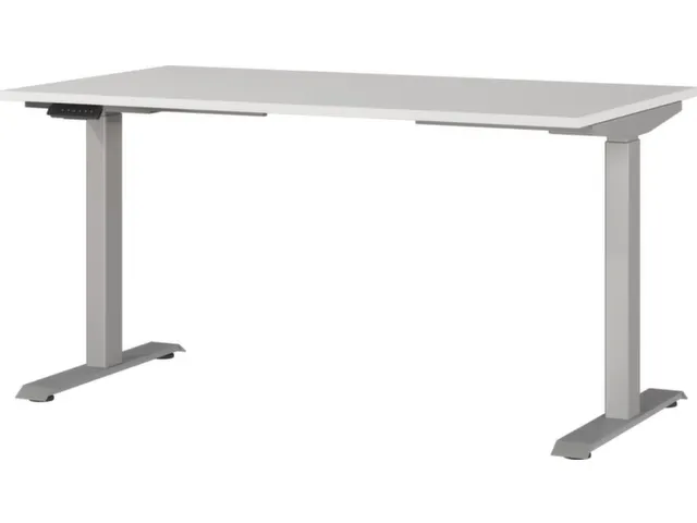 Elektrisch ihv bureau,HxBxD 720-1200x1400x800mm,blad lichtgrijs