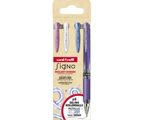 Signo Broad Creative gelroller, etui 4 kleuren assorti