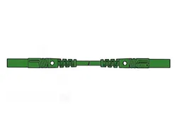 Meetsnoer Met Contactbeveiliging 1m, Groen, Rechte BUS 4mm - MLB/GG-SH