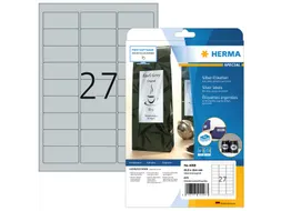 HERMA 4098 Zilver folie-etiketten A4 63,5x29,6mm Glossy 675 stuks