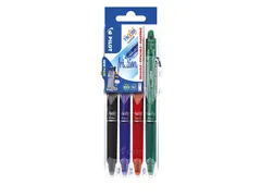 Rollerpen Pilot Frixion Clicker 0.7mm Set2Go 4 stuks Basis Kleuren
