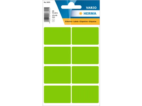 HERMA 3695 Universele etiketten 26x40mm Groen 40 stuks