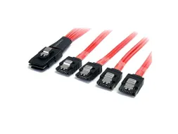 50cm seriële SCSI SAS-kabel - SFF-8087 naar 4x vastklikkend SATA