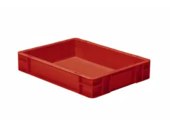 Euronorm-stapelbak 7l 75x400x300mm Wanden/bodem Gesloten Rood