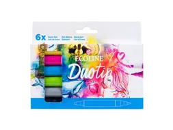 Duotip marker Ecoline basis set 6 kleuren
