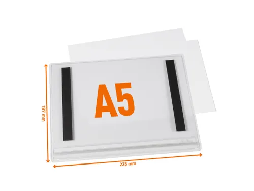 Waterbestendige hoes A5 magnetisch transparant