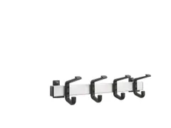 Wandkapstok L X D 400X 120Mm 4Haken Aluminium/zwart