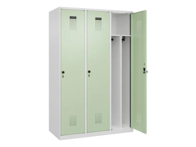locker voor scheiding van kleding,HxBxD 1850x1200x500mm,3vak