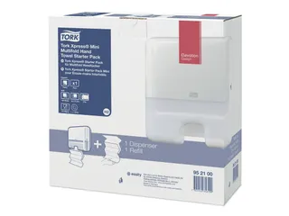 Tork 952100 Startpakket H2 mini Multifold Handdoek Dispenser + refill - 1