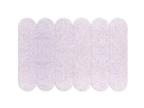 Akoestische PET-vilt ovale stroken lichtgrijs 30x120cm 6 stuks
