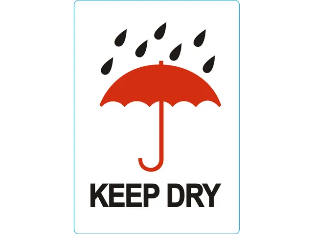 Etiket KEEP DRY Rol 500 etiketten 74x105mm