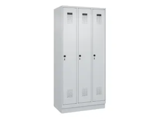 locker,HxBxD 1950x900x500mm,3vak,vak B 300mm,draaigrendel,sokkel - 3