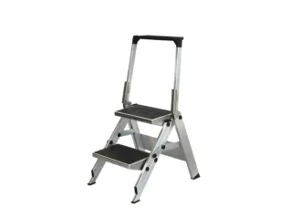 Vouwtrap Aluminium Bordes H 470Mm 2Treden Kunststof Bekleding Beugel - 1