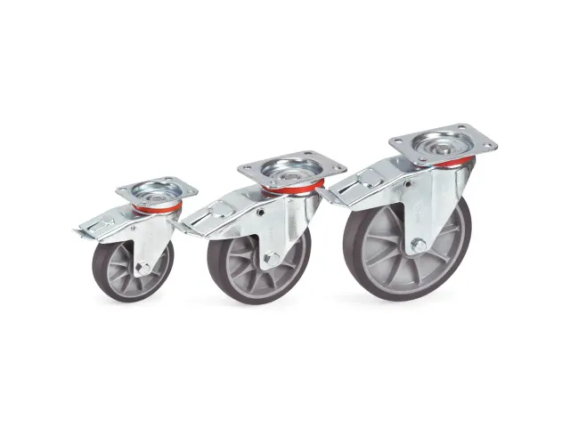 Zwenkwiel Met Rem 125x32 Mm