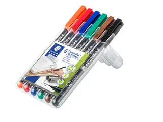 Viltstift Staedtler OHP Lumocolor 313 Super fijn 0.4mm Assorti 6 stuks - 3