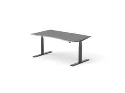 Elektrisch ihv bureau,HxBxD 650-1310x1600x900/800mm,blad donkergrijs