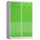 garderobekast HxBxD 1800x1185x500mm 4vak klink RAL7035 RAL6018