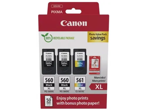 photo value pack 2x PG-560XL + 1x CL-561XL, 3712C012, 4 kleuren