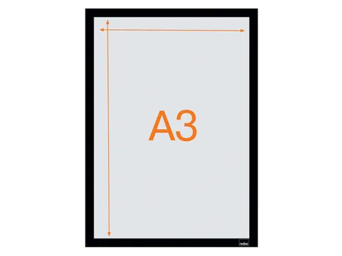 Infokader Nobo zelfklevend A3 zwart 2 stuks