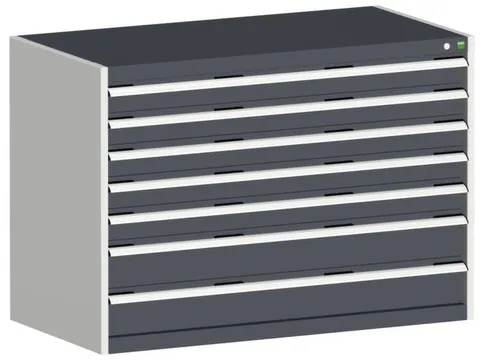 ladekast 900x1300x750mm 7laden zware lasten RAL7035 front RAL7016