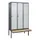 locker met bank,HxBxD 2120x1200x815mm,3vak,vak B 400mm,draaigrendel