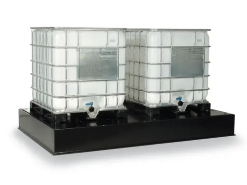 Opvangbak Hdpe Bxdxh 1270x1270x295mm V. 4x220l Pe Plaat Geperf. 225l