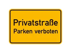 panneau d'interdiction Route privée - Défense de stationner alu gauf