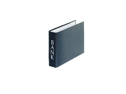 Ordner Bank PP A5 4c m horizontaal zwart
